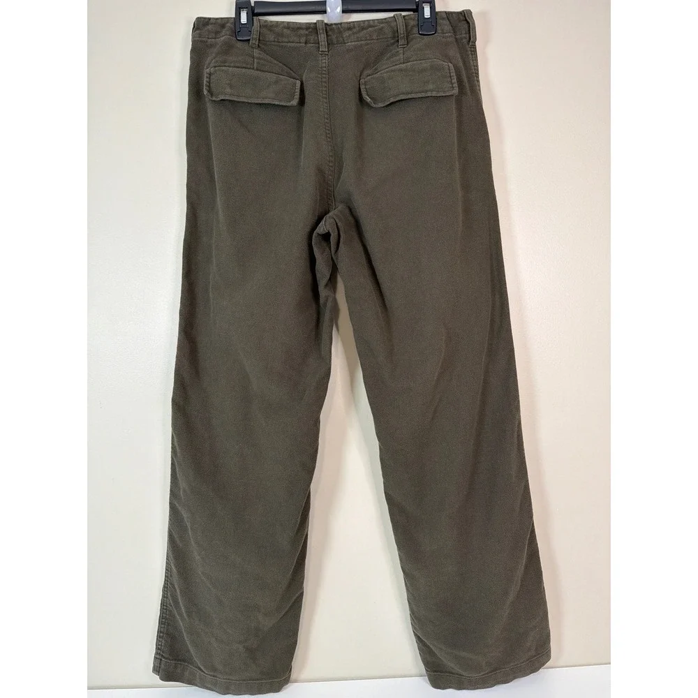 Gap Loose Fit Pants 32x30 Moleskin Chino Casual Wide Leg Retro Streetwear